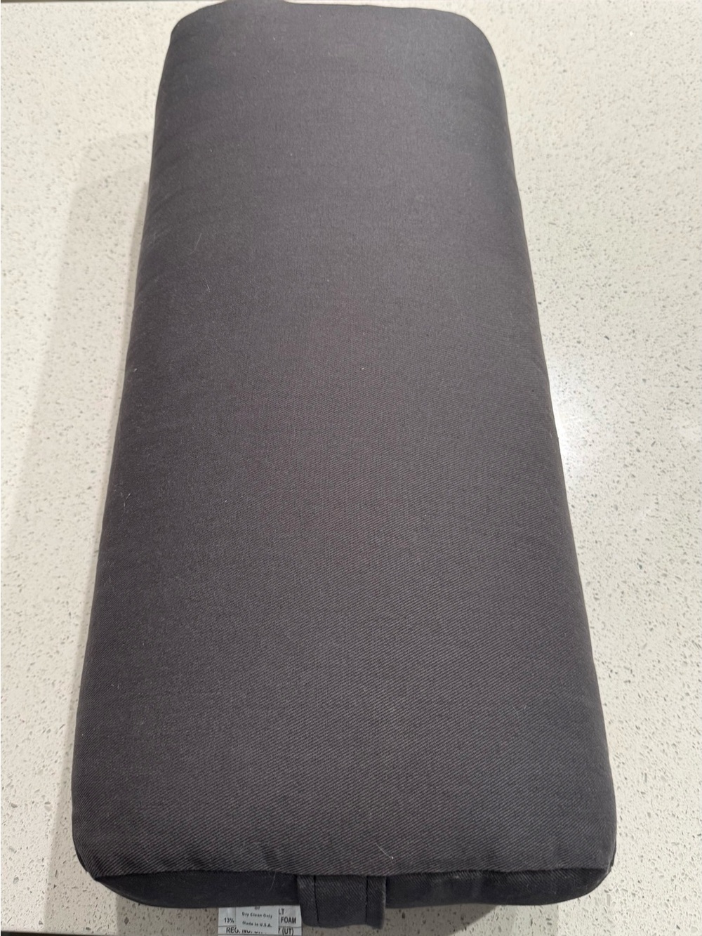 Hugger Mugger Standard Yoga Bolster Dark Gray Women's Lumbar Support Pillow - Picture 2 of 16